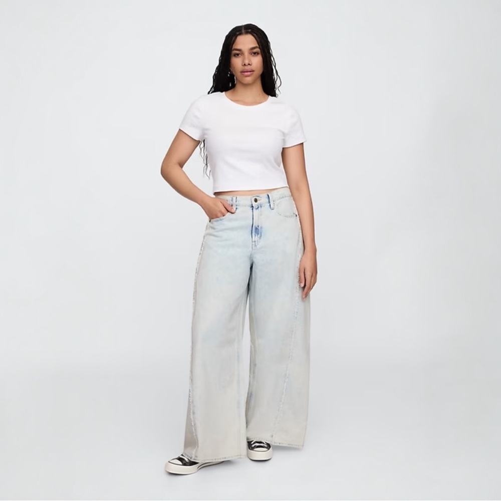 GAP Mid Rise SuperSoft Baggy Jeans NWT 16/33R - Picture 1 of 9